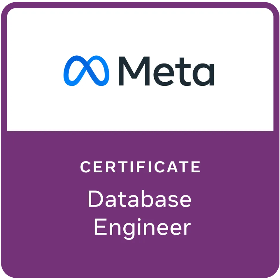 Meta Database Engineer Certificate badge