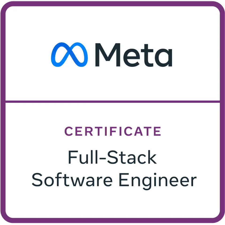 Meta Full-Stack Engineer Certificate badge