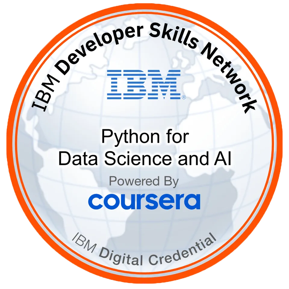 Python for Data Science and AI badge
