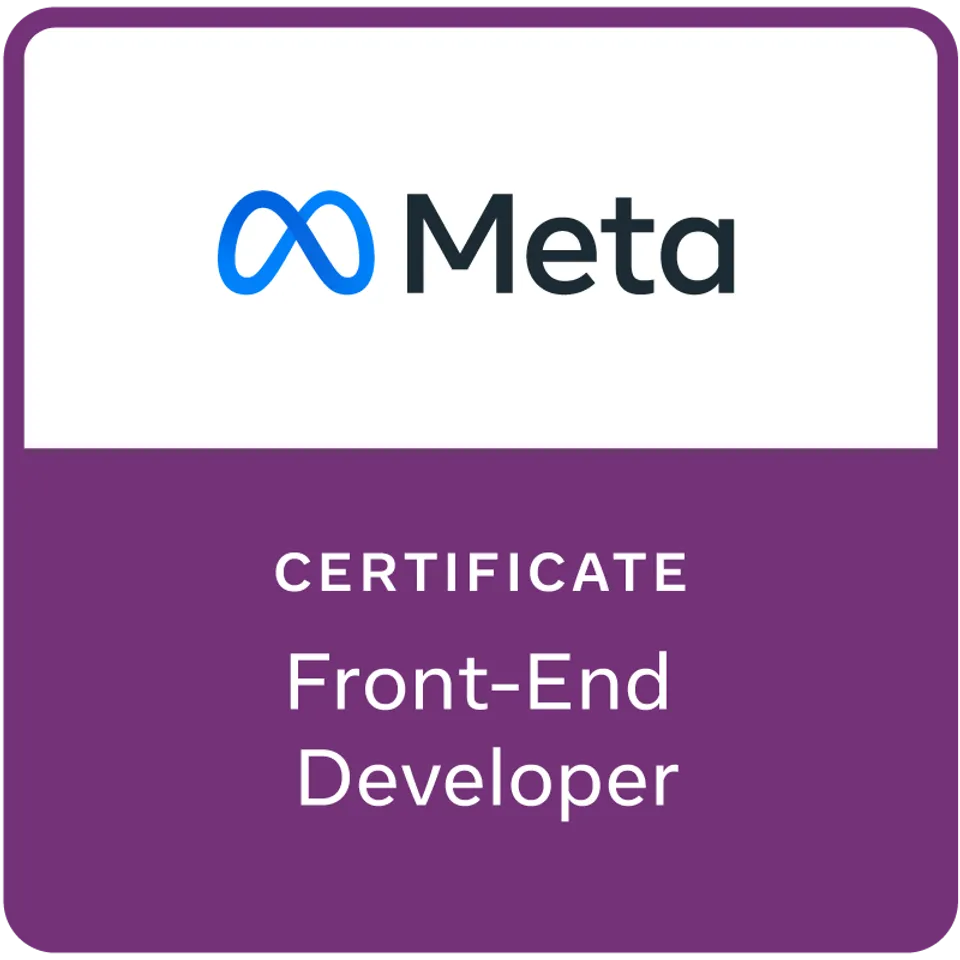 Meta Front-End Developer Certificate badge