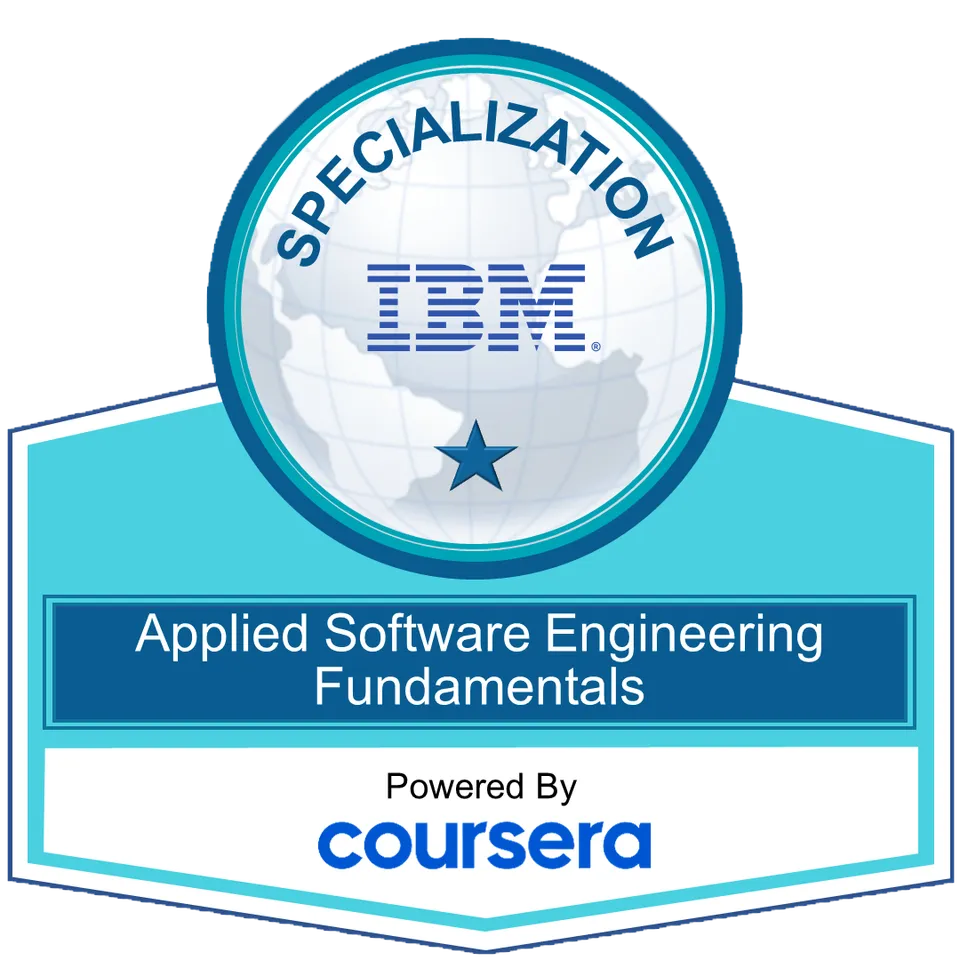 Applied Software Engineering Fundamentals Specialization badge