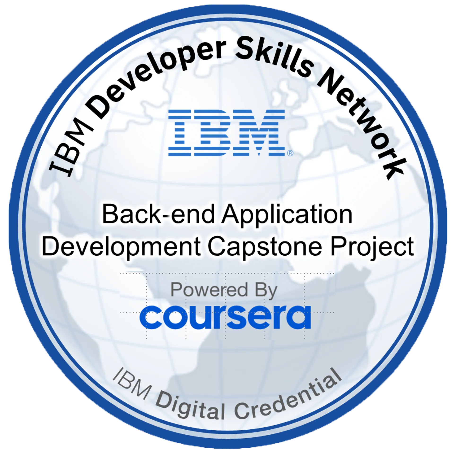 Back-end Application Development Capstone Project badge