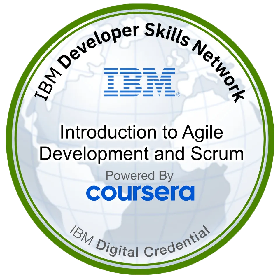 Introduction to Agile Development and Scrum badge
