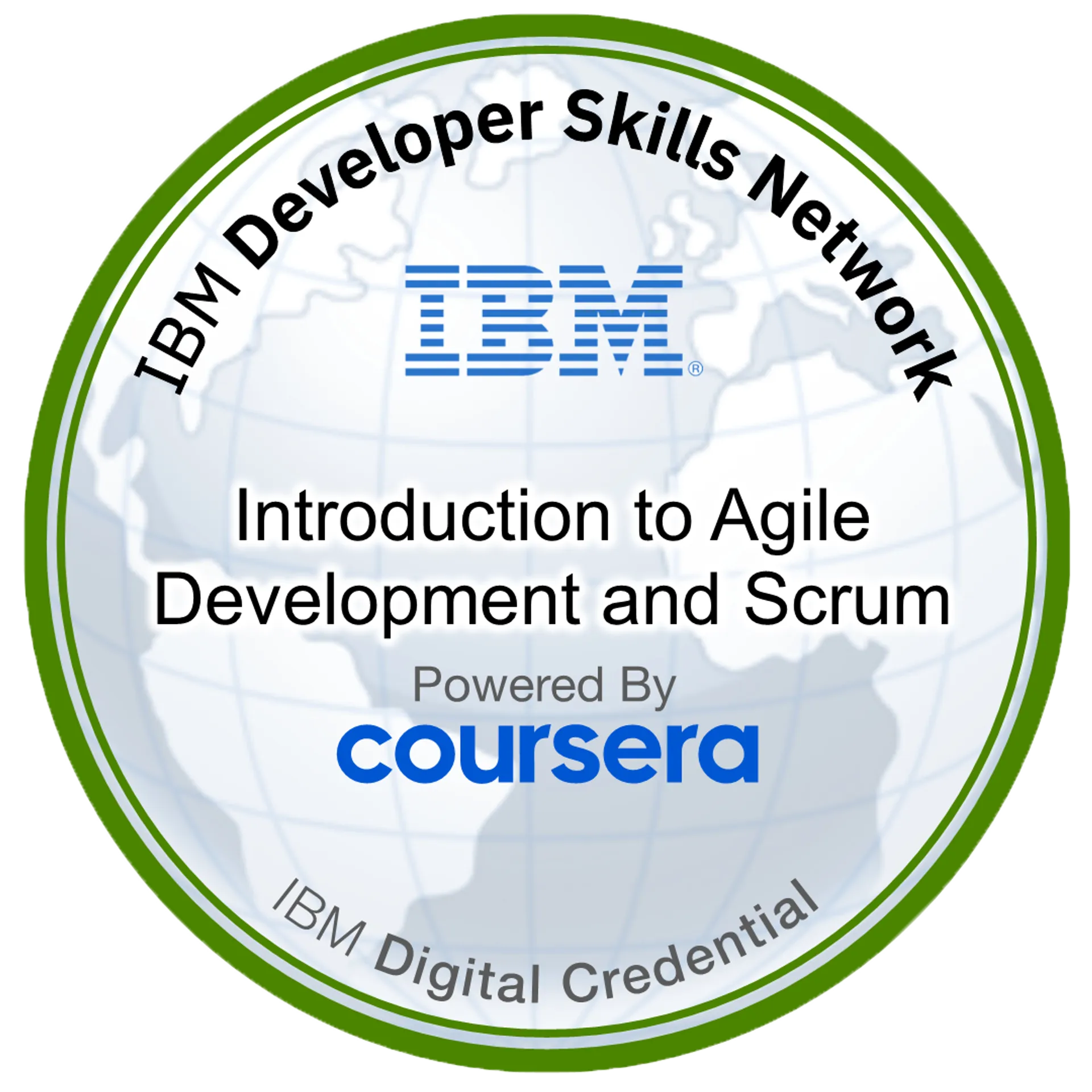 Introduction to Agile Development and Scrum badge