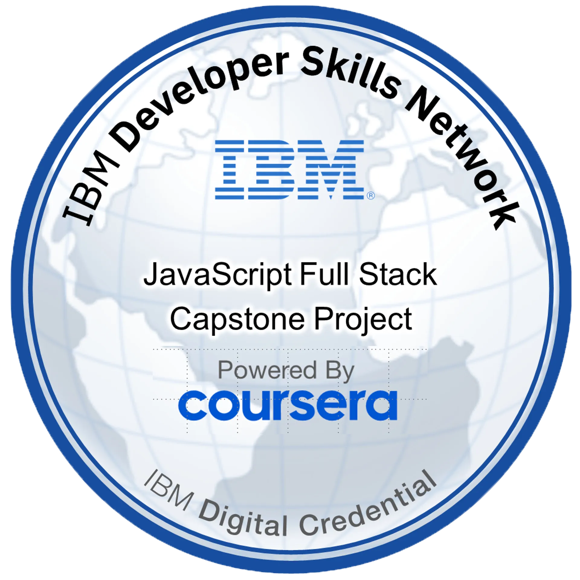 JavaScript Full Stack Capstone Project badge