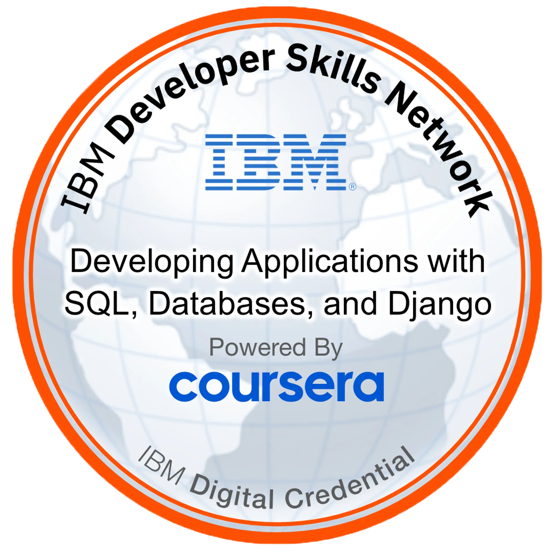 Developing Applications with SQL, Databases, and Django badge