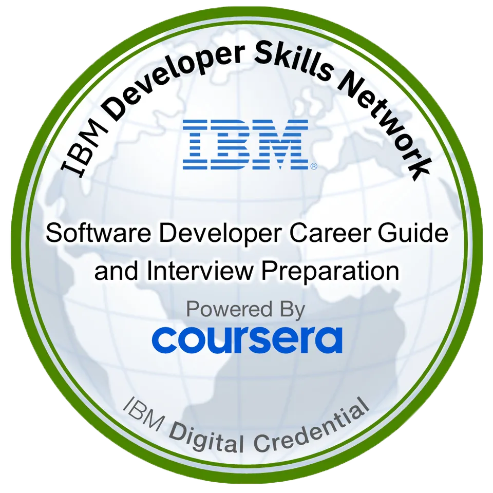 Software Developer Career Guide and Interview Preparation badge