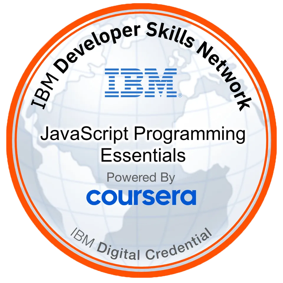 JavaScript Programming Essentials badge
