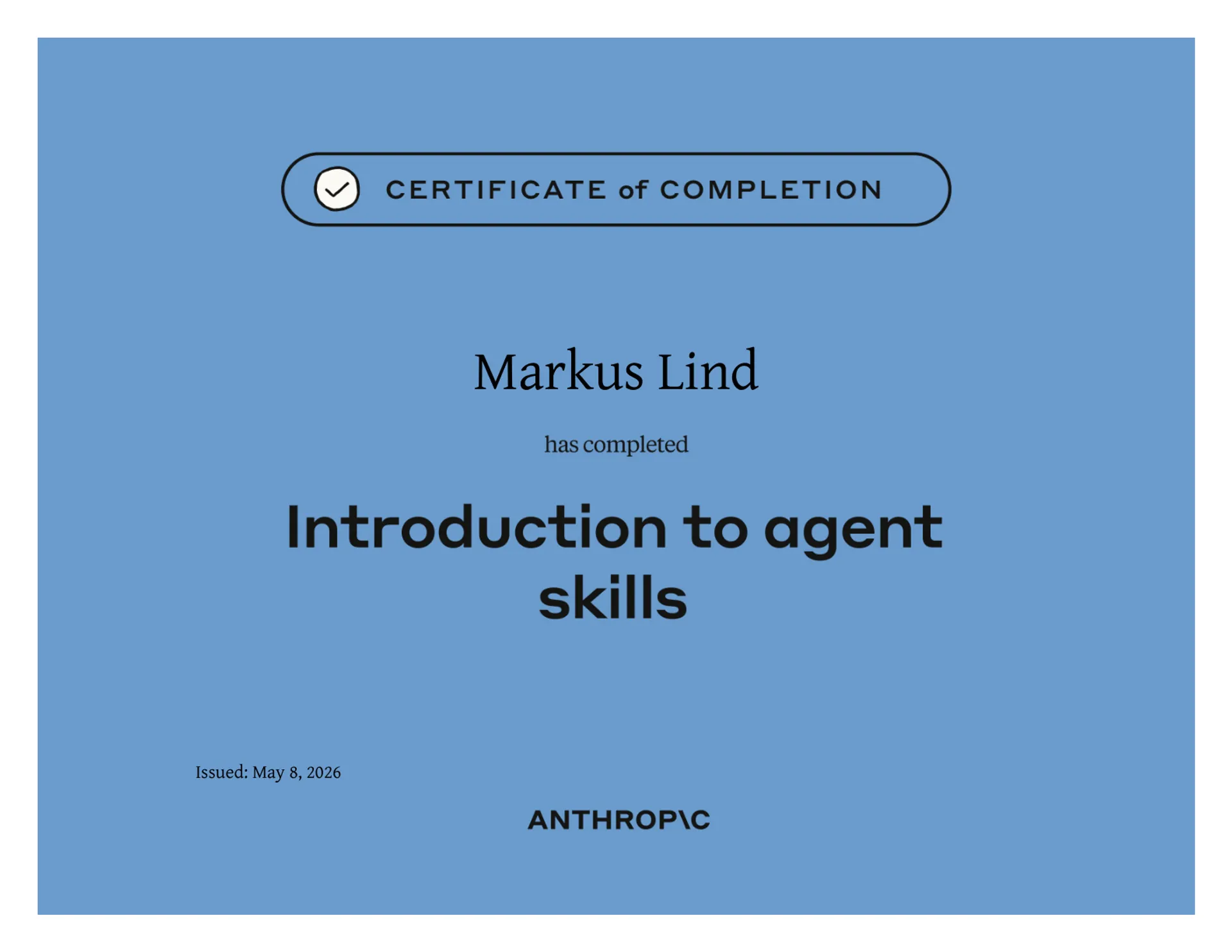 Introduction to agent skills certificate