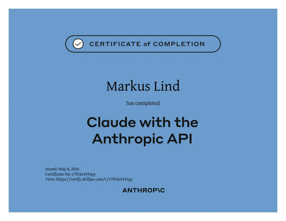 Building with the Claude API certificate